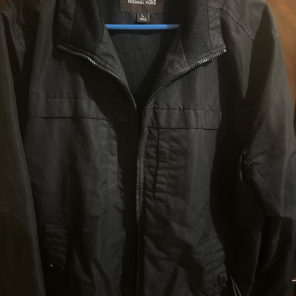 Michael Kors Black Wind Breaker Jacket Large